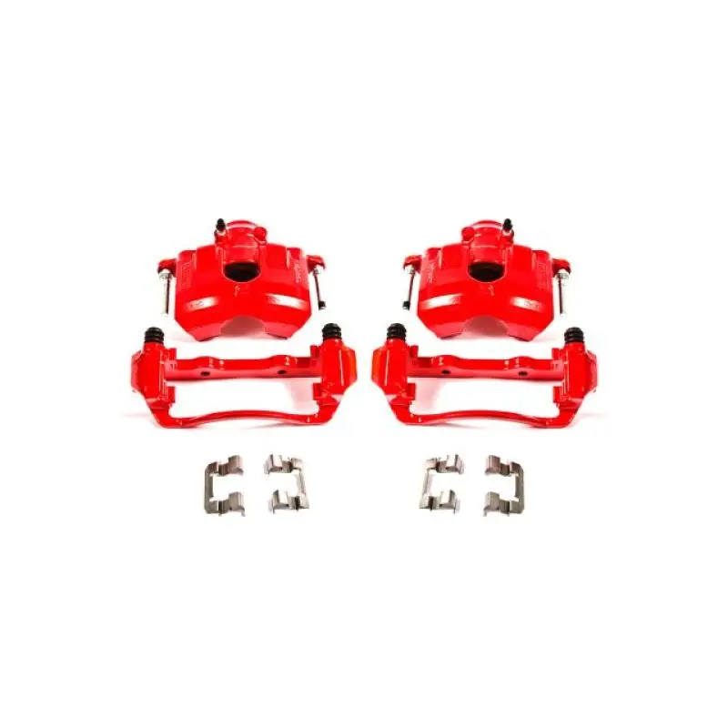 Power Stop 08-11 Ford Focus Front Red Calipers W/Brackets - Pair 1
