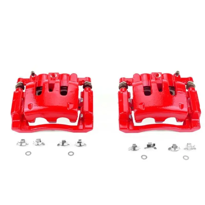 Power Stop 08-12 Ford F-250 Super Duty Rear Red Calipers W/Brackets - Pair 1