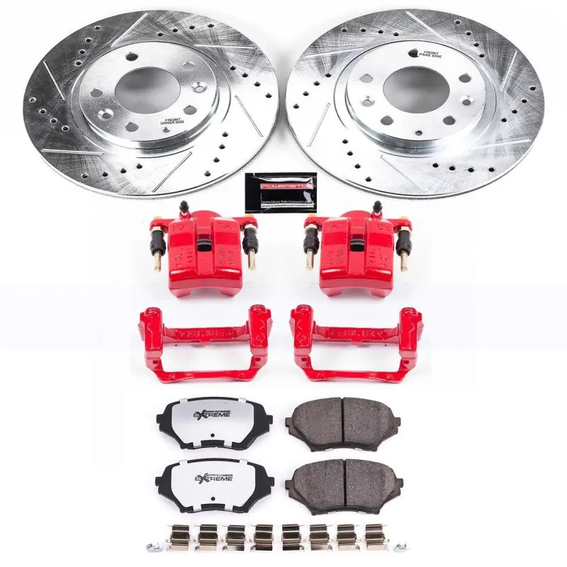 Power Stop 06-15 Mazda Mx-5 Miata Front Z26 Street Warrior Brake Kit W/Calipers 1