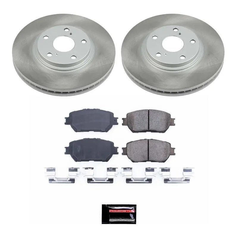 Power Stop 02-04 Toyota Camry Front Semi-Coated Rotor Kit 1