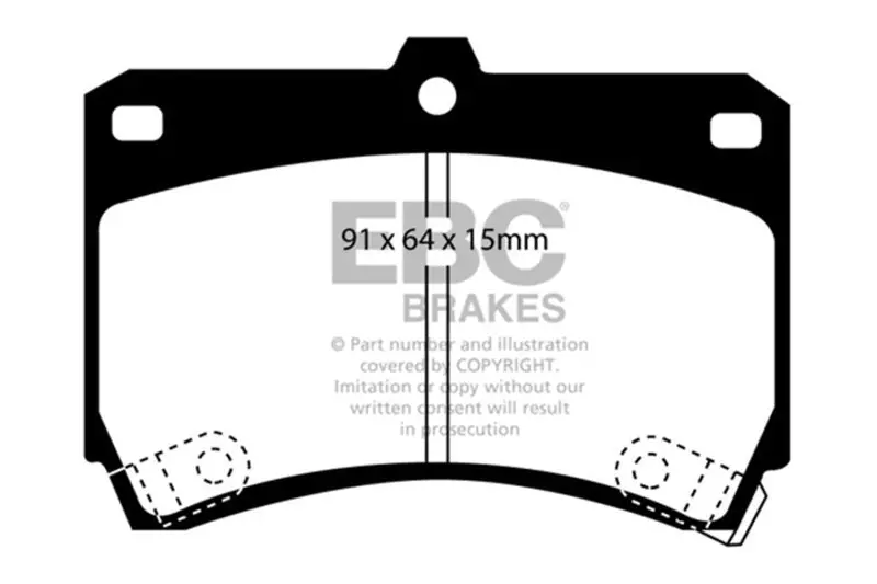 Ebc 94-97 Ford Aspire 1.3 Manual Ultimax2 Front Brake Pads 1