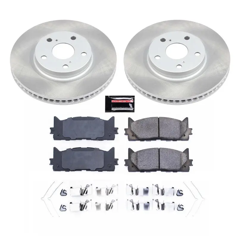 Power Stop 07-17 Toyota Camry Front Semi-Coated Rotor Kit 1