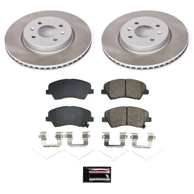 Power Stop 18-22 Kia Rio Front Semi-Coated Rotor Kit 1