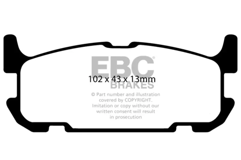 Ebc 04-05 Mazda Miata Mx5 1.8 (Sports Suspension) Ultimax2 Rear Brake Pads 1