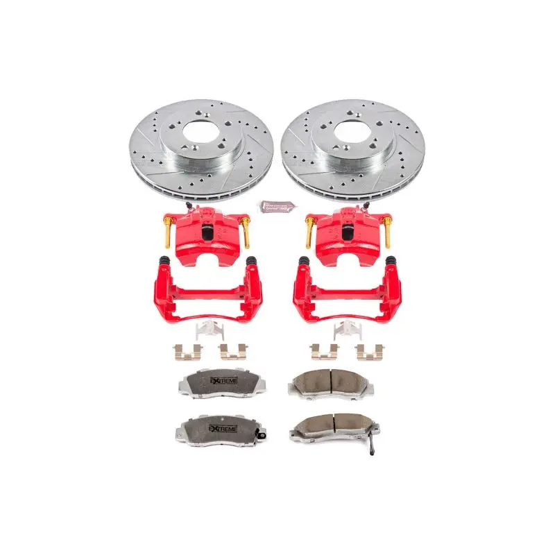 Power Stop 97-01 Acura Integra Front Z26 Street Warrior Brake Kit W/Calipers 1