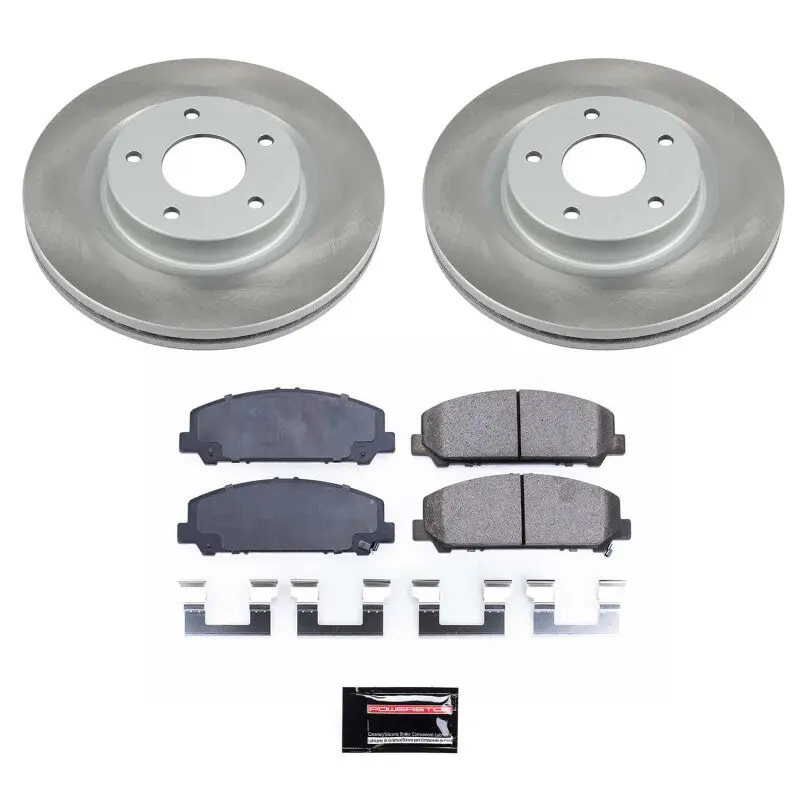 Power Stop 08-10 Nissan Titan Front Semi-Coated Rotor Kit 1