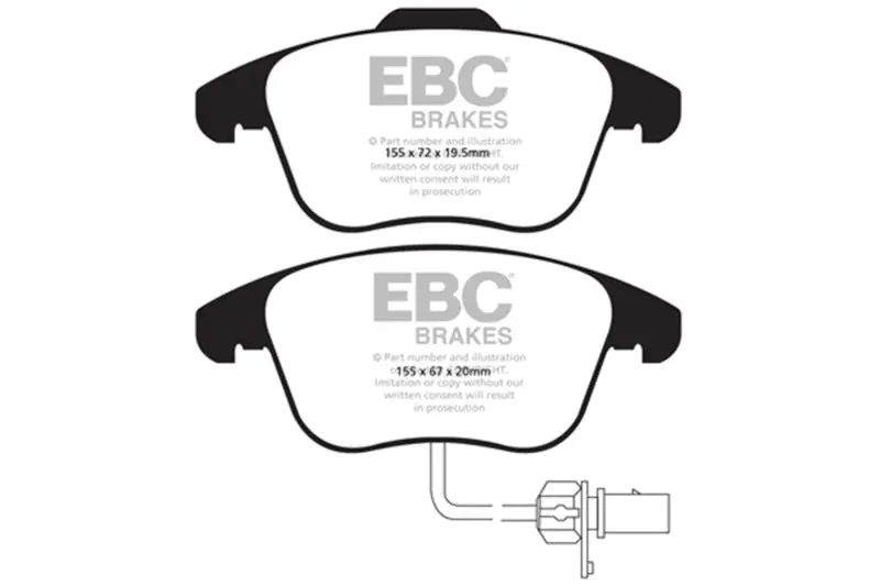 Ebc 10+ Audi A5 2.0 Turbo Ultimax2 Front Brake Pads 1