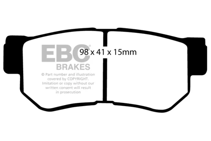 Ebc 08-09 Hyundai Azera 3.3 Ultimax2 Rear Brake Pads 1