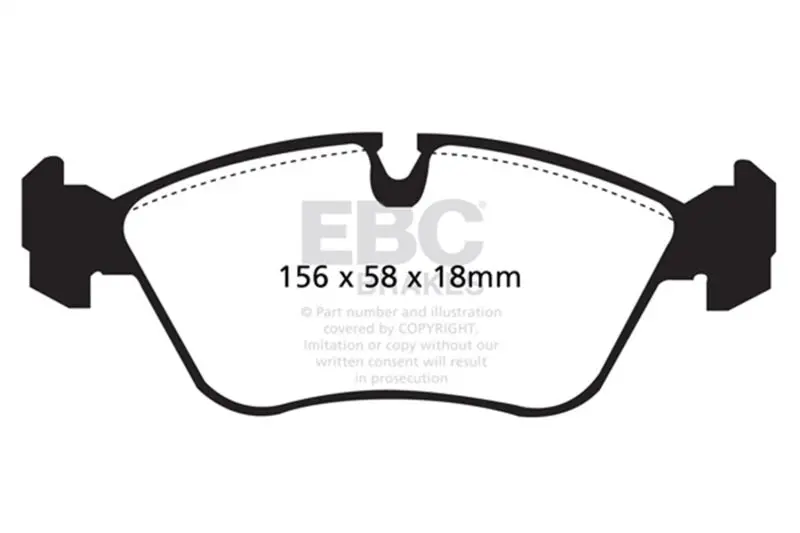 Ebc 93-97 Volvo 850 2.3 Turbo Ultimax2 Front Brake Pads 1