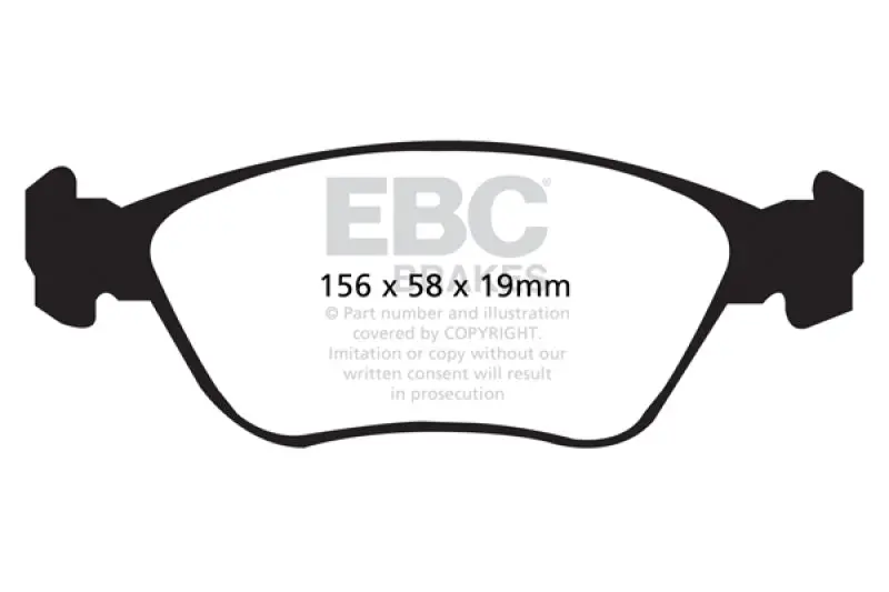 Ebc 98-05 Volvo C70 2.3 Turbo T5 (16In Wheels) Ultimax2 Front Brake Pads 1