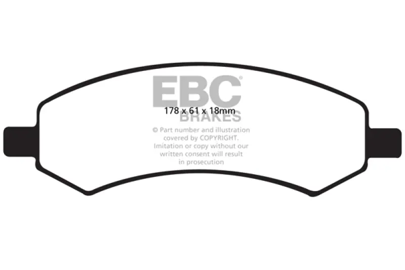 Ebc 06-09 Chrysler Aspen 4.7 Ultimax2 Front Brake Pads 1