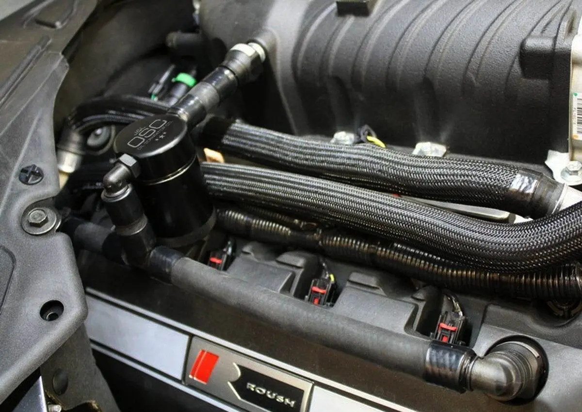 J&L Oil Separator 3.0 Passenger Side, Black Anodized 1