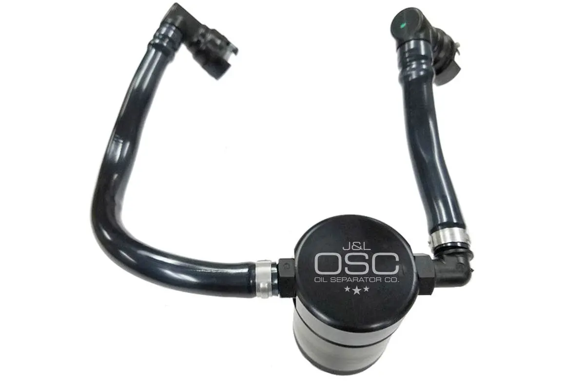 J&L Oil Separator 3.0 Passenger Side, Black Anodized 1