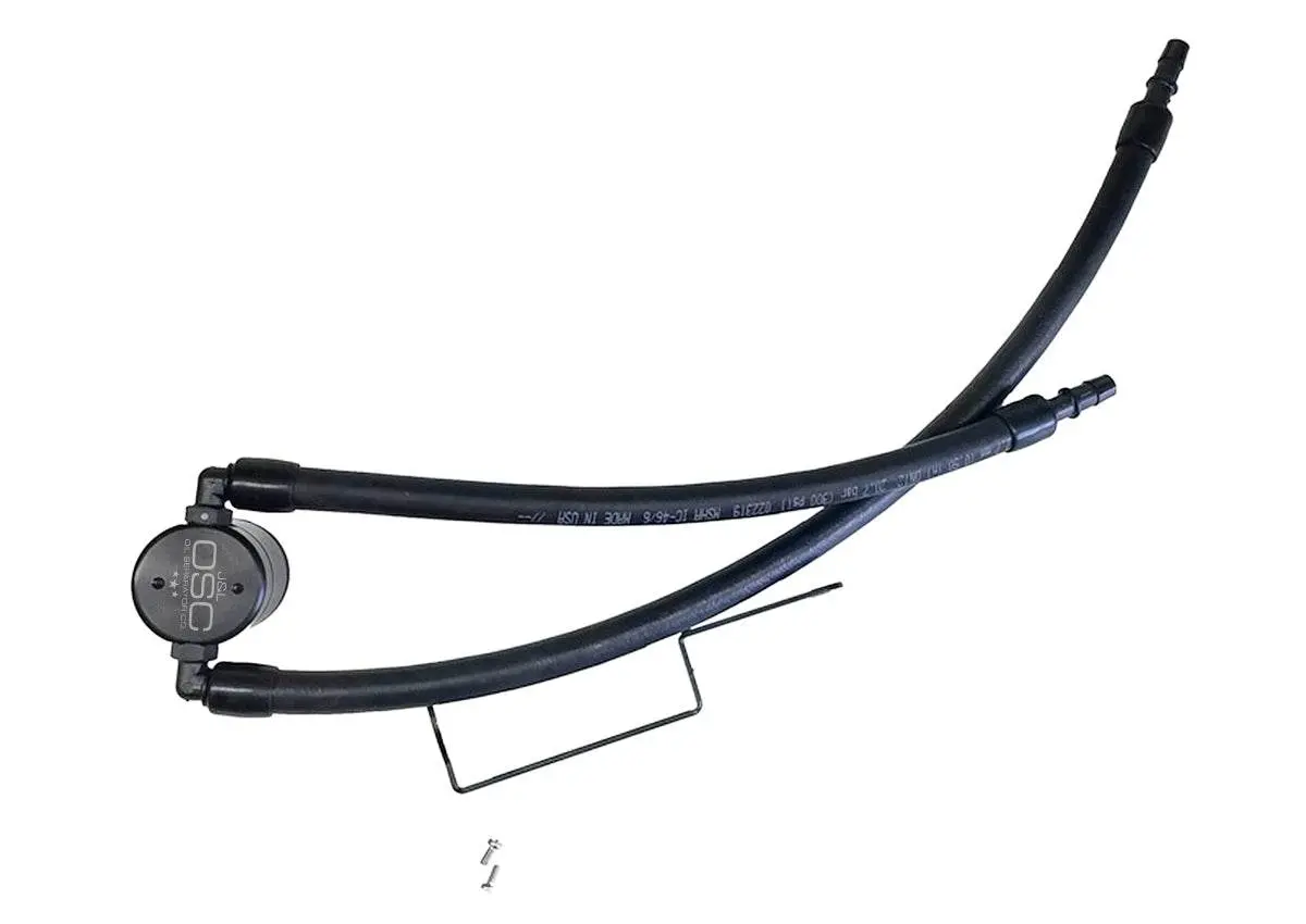 J&L Oil Separator 3.0 Passenger Side, Black Anodized 1