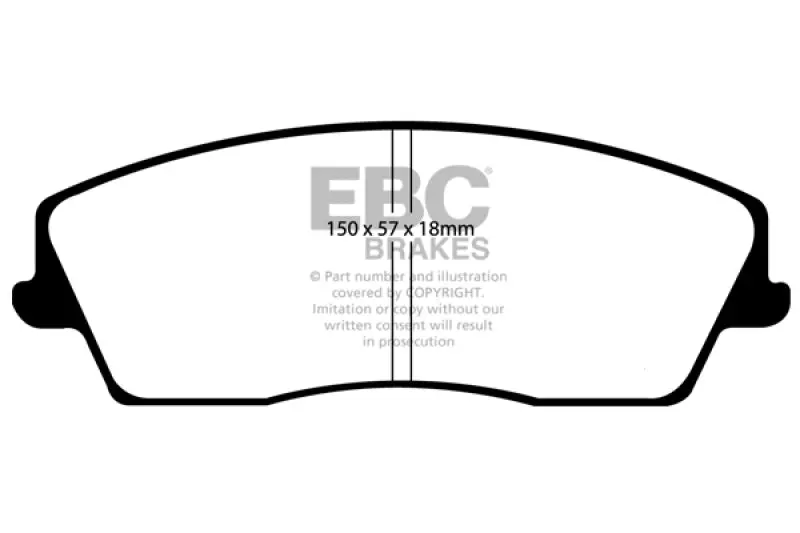 Ebc 05-09 Chrysler 300 2.7 Ultimax2 Front Brake Pads 1