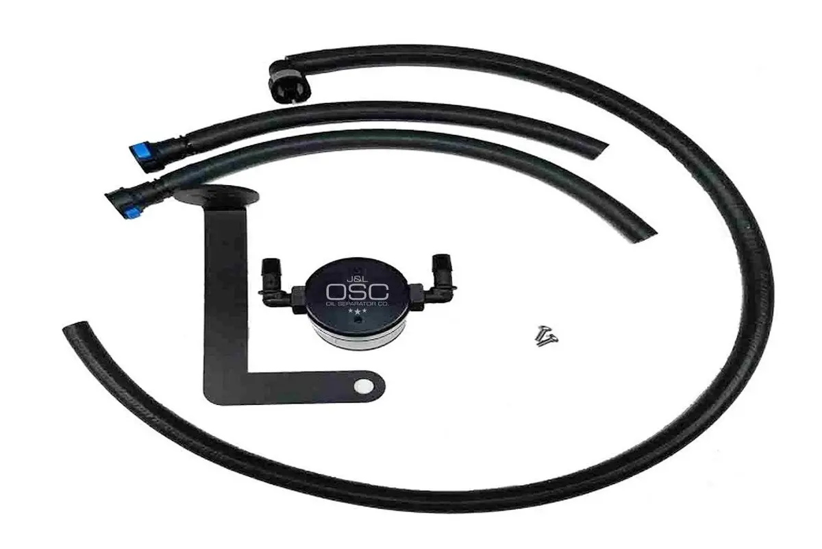 J&L Oil Separator 3.0 Passenger Side, Black Anodized 1