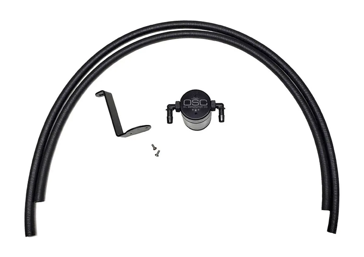J&L Oil Separator 3.0 Passenger Side, Black Anodized 1