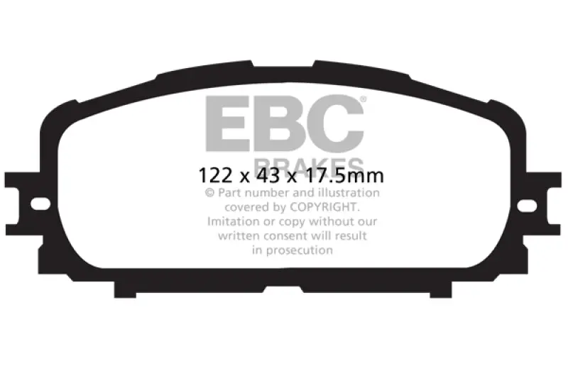 Ebc 12+ Toyota Yaris 1.5 Ultimax2 Front Brake Pads 1