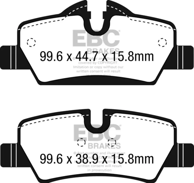 Ebc 14+ Mini Hardtop 1.5 Turbo Cooper Ultimax2 Rear Brake Pads 1