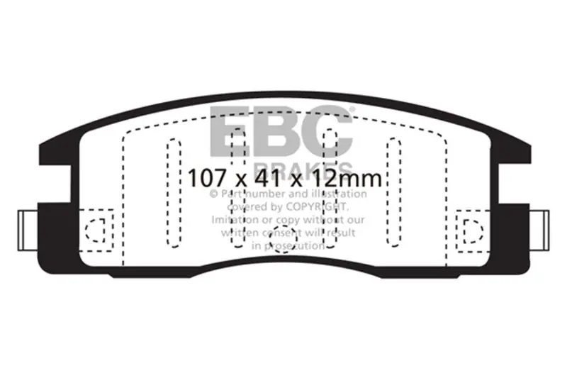 Ebc 90-94 Isuzu Amigo 2.3 Ultimax2 Rear Brake Pads 1