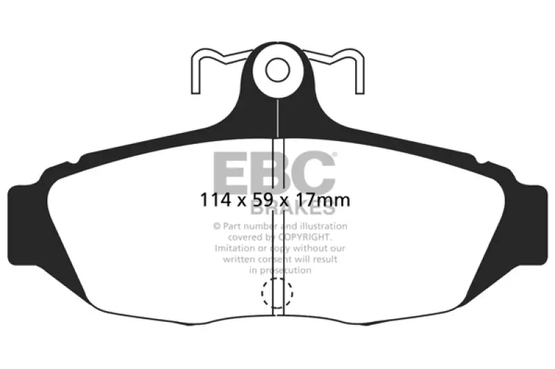 Ebc 87-93 Ford Mustang 5.0 Ultimax2 Rear Brake Pads 1