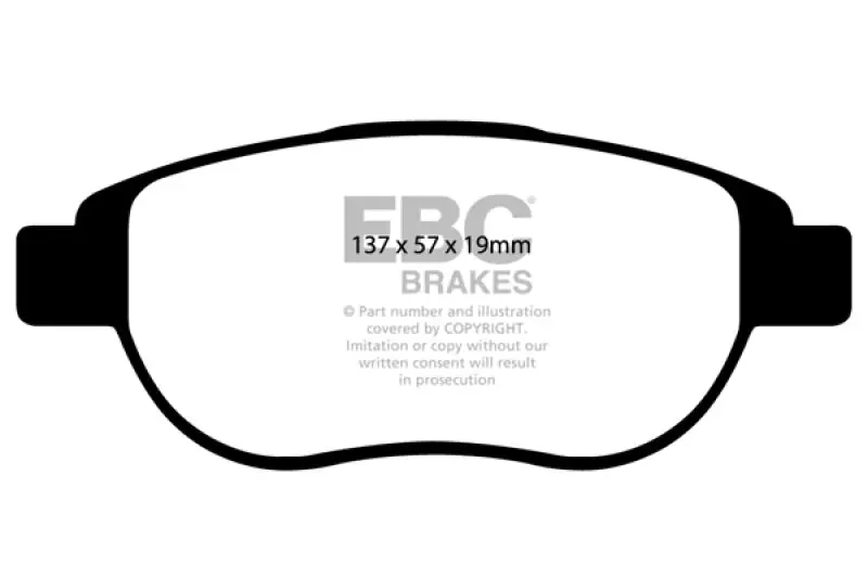 Ebc 12+ Fiat 500 1.4 Turbo Abarth Ultimax2 Front Brake Pads 1