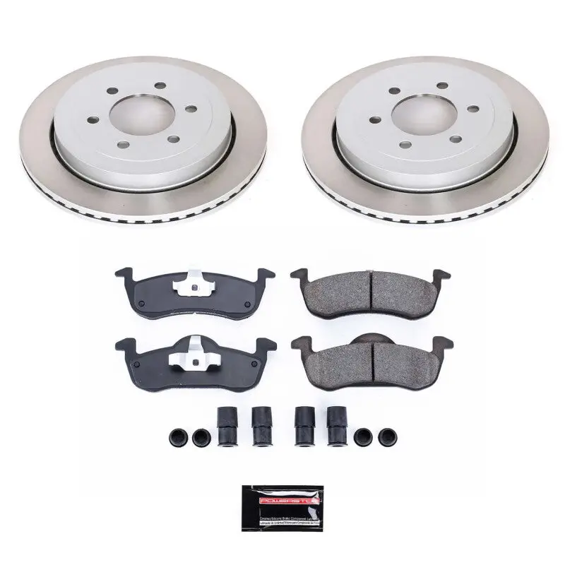 Power Stop 07-09 Lincoln Navigator Front Semi-Coated Rotor Kit 1