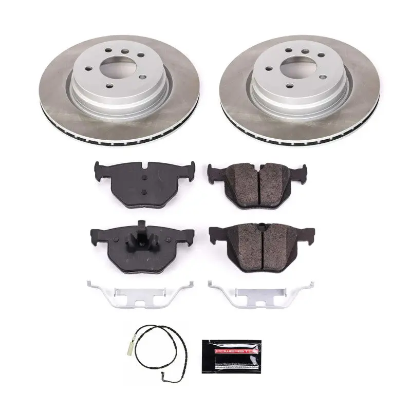 Power Stop 07-08 Bmw 335Xi Rear Semi-Coated Rotor Kit 1