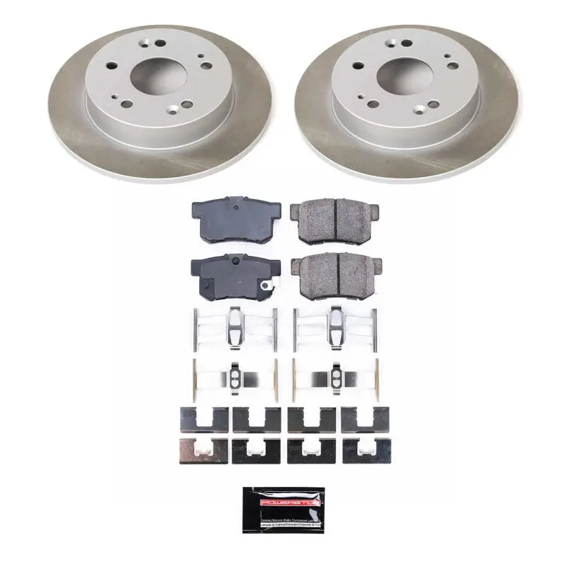 Power Stop 97-01 Honda Prelude Rear Semi-Coated Rotor Kit 1