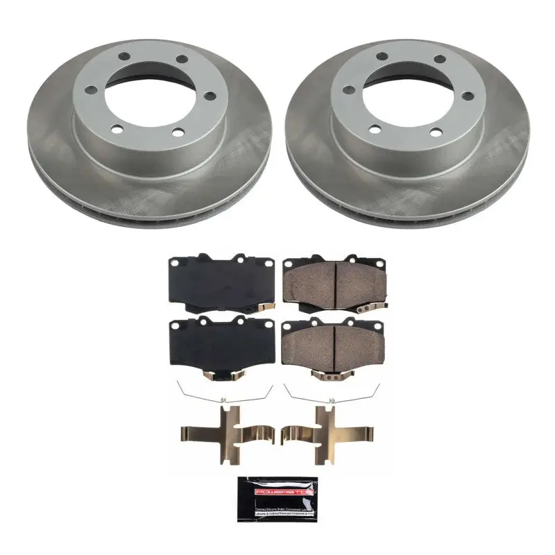 Power Stop 95-04 Toyota Tacoma Front Semi-Coated Rotor Kit 1