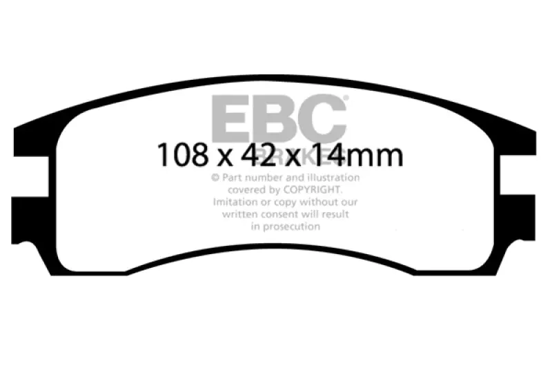 Ebc 00-05 Buick Le Sabre (Fwd) 3.8 (15In Wheels) Ultimax2 Rear Brake Pads 1