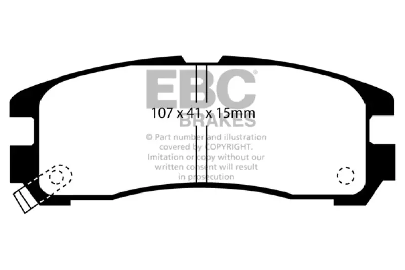 Ebc 95-99 Chrysler Sebring Coupe 2.0 Ultimax2 Rear Brake Pads 1