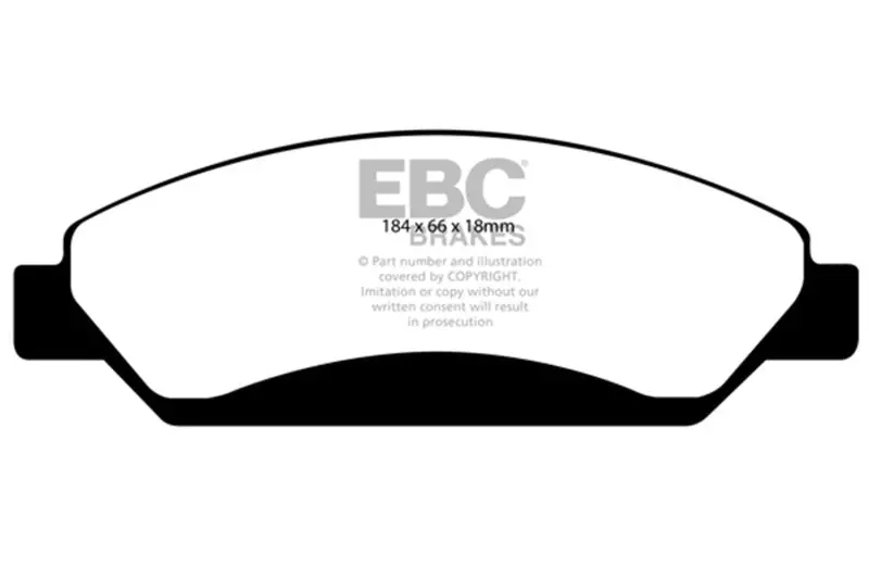Ebc 07 Cadillac Escalade 6.2 2Wd Ultimax2 Front Brake Pads 1