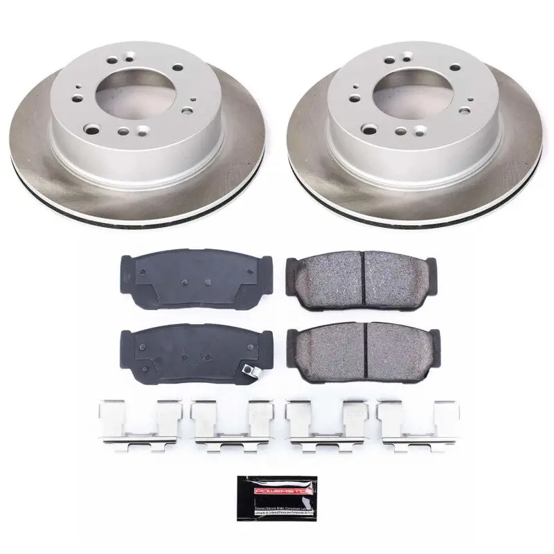 Power Stop 07-09 Kia Sorento Rear Semi-Coated Rotor Kit 1