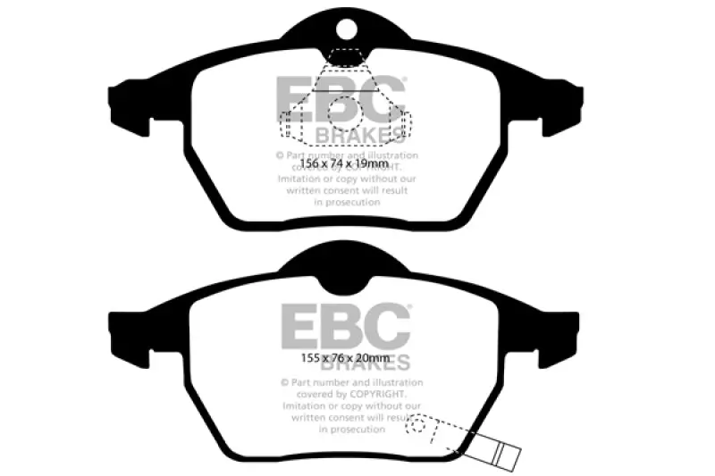 Ebc 99-02 Saab 9-3 2.0 Turbo Ultimax2 Front Brake Pads 1