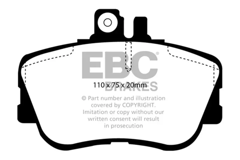 Ebc 94-95 Mercedes-Benz C220 (W202) 2.2 Ultimax2 Front Brake Pads 1