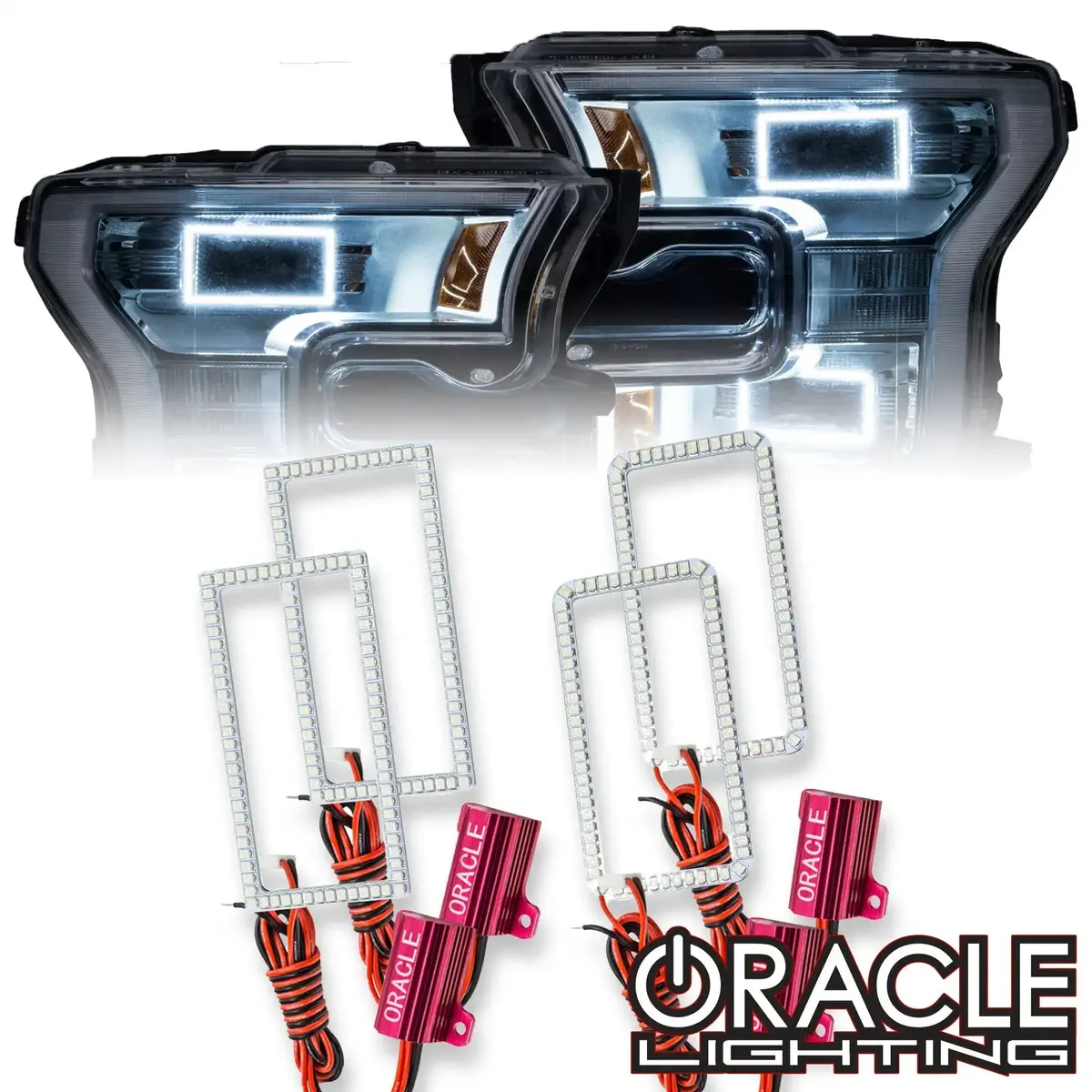 Oracle Lighting 2015-2017 Ford F-150 Quad Beam Projector Led Headlight Halo Kit 1