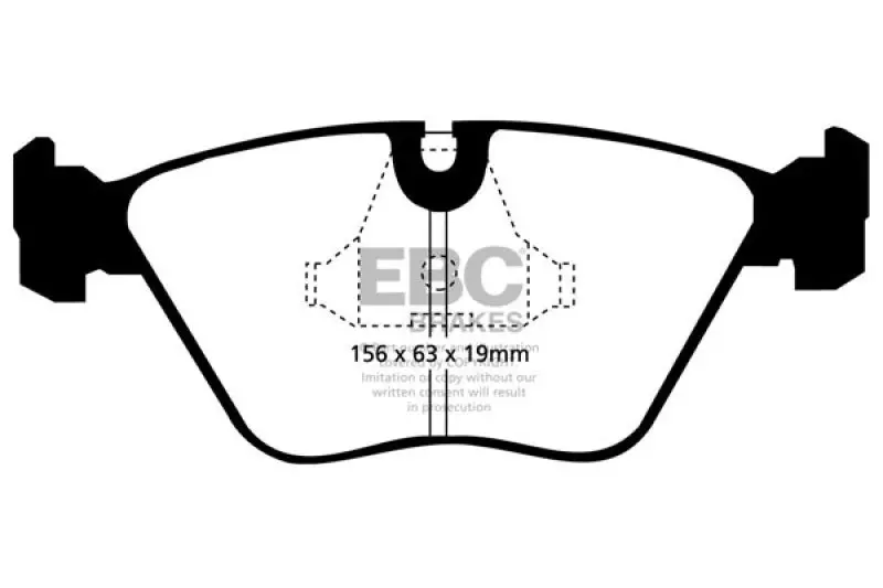 Ebc 92-95 Bmw M3 3.0 (E36) Ultimax2 Front Brake Pads 1