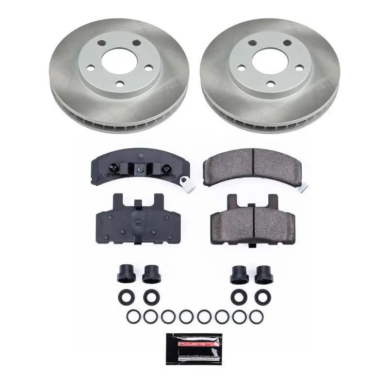 Power Stop 90-92 Cadillac Fleetwood Front Semi-Coated Rotor Kit 1