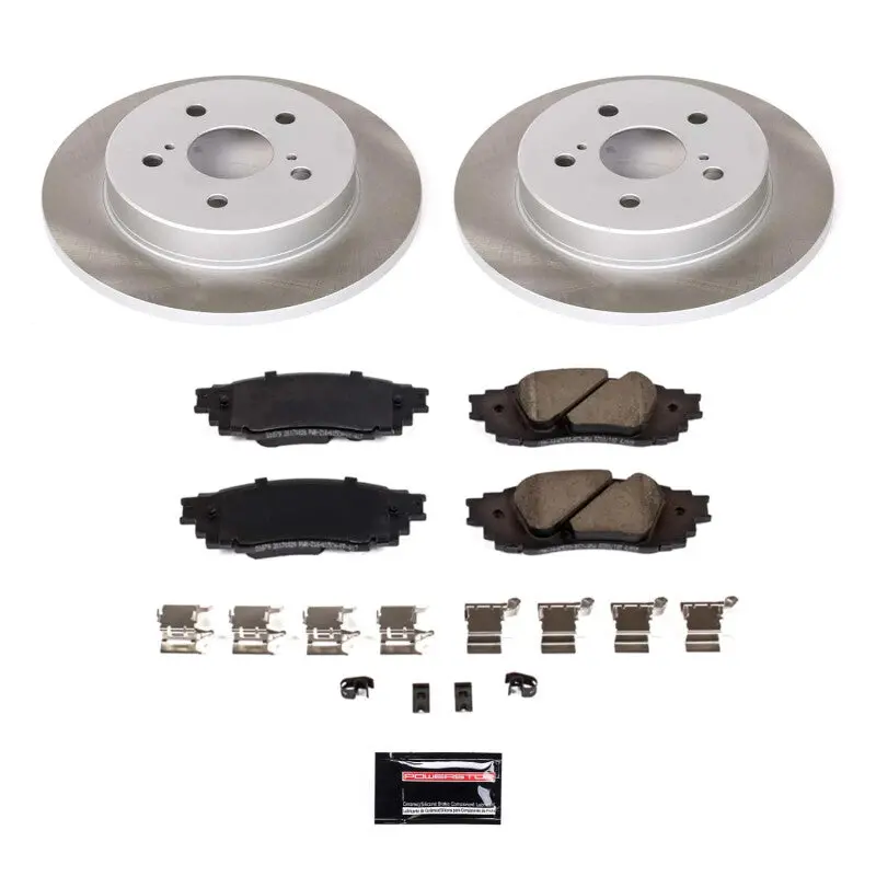 Power Stop 21-23 Toyota Venza Rear Semi-Coated Rotor Kit 1