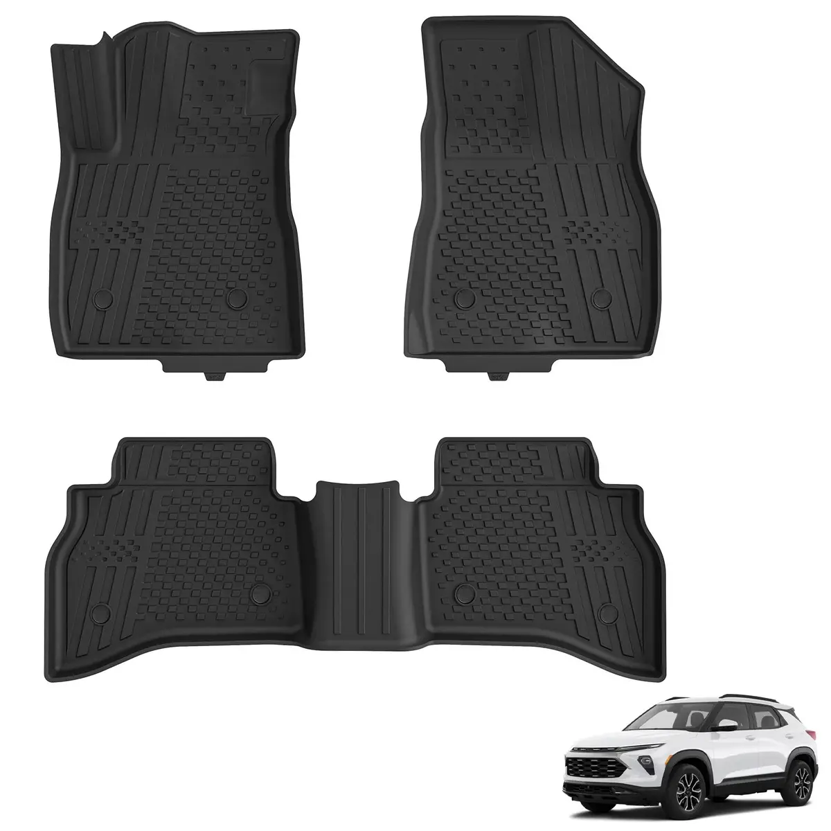 3W Thorex™ Floor Mats For Chevrolet Trailblazer (Awd Only) 2021-2026 All-Weather Protection 1