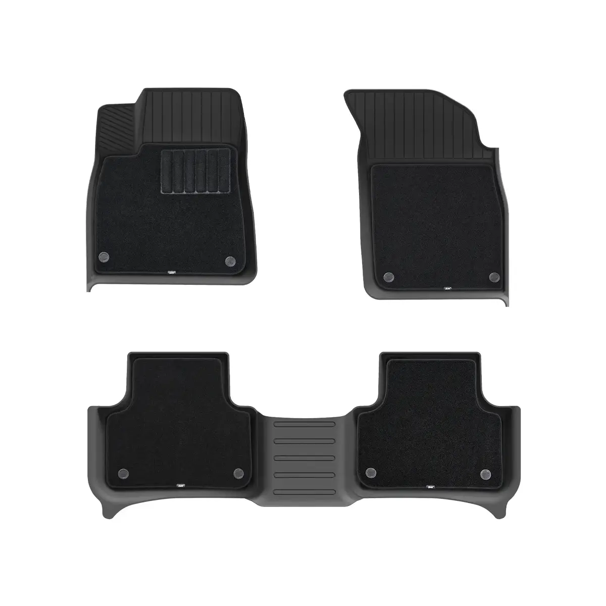 3W Audi Q7 Sq7 2017-2026(Not Fits E-Tron) Custom Floor Mats Thorex™ All-Weather Protection 1
