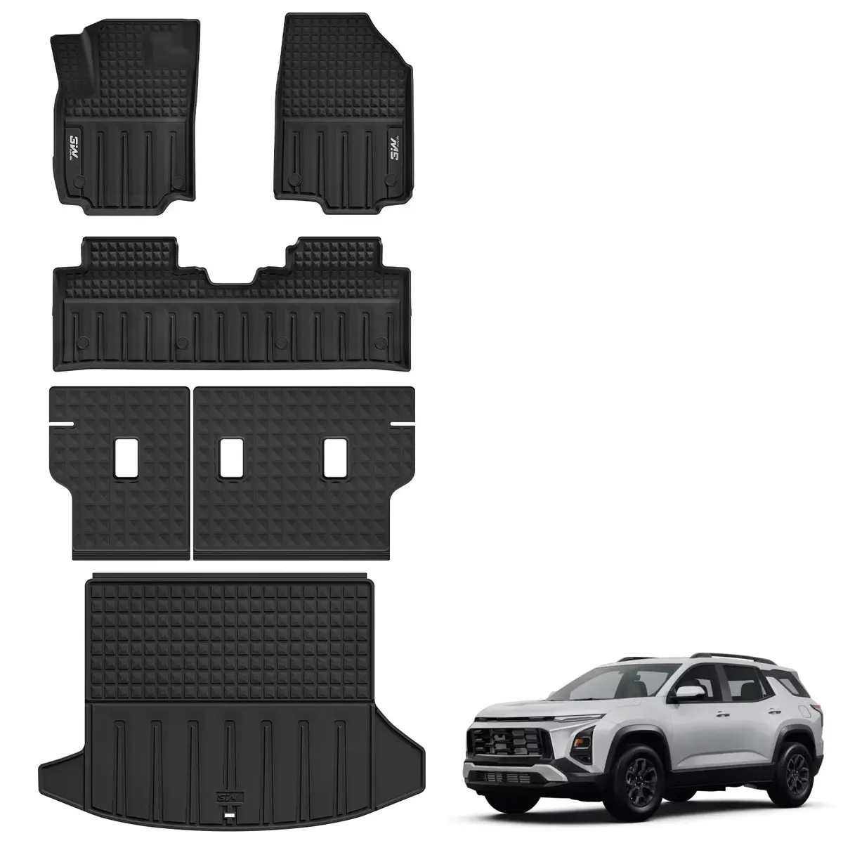 3W Chevrolet Equinox (Gas Vehicles Only)/ Gmc Terrain/ Terrain Denali 2025-2026 Cargo Liner/ Seat Back Protector Thorex™ All-Weather Protection 1