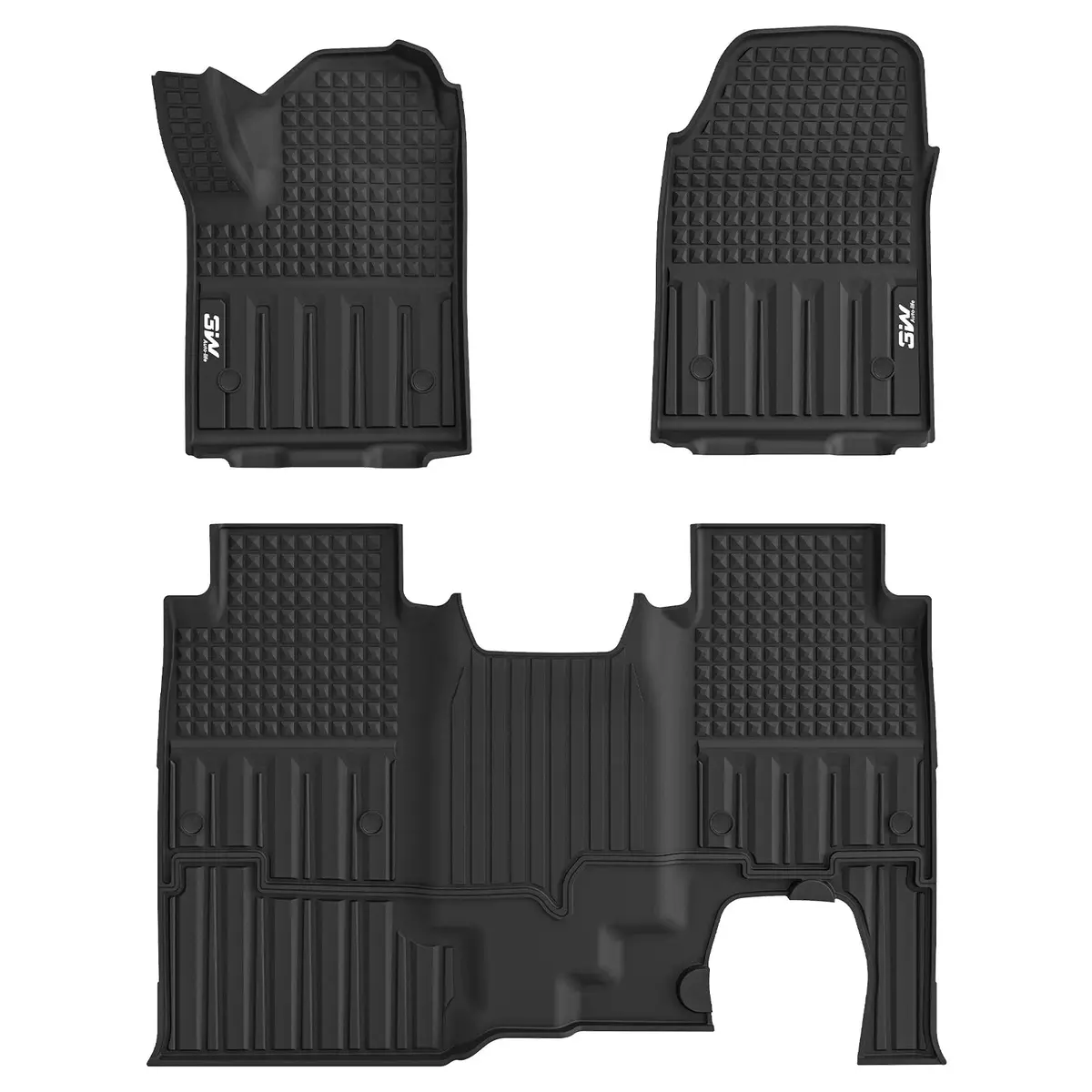3W Chevrolet Silverado Ev 2024-2026(Fit For Wt& Rst Trim)/ Gmc Sierra Ev / Sierra Ev Denali Custom Floor Mats Thorex™ All-Weather Protection 2