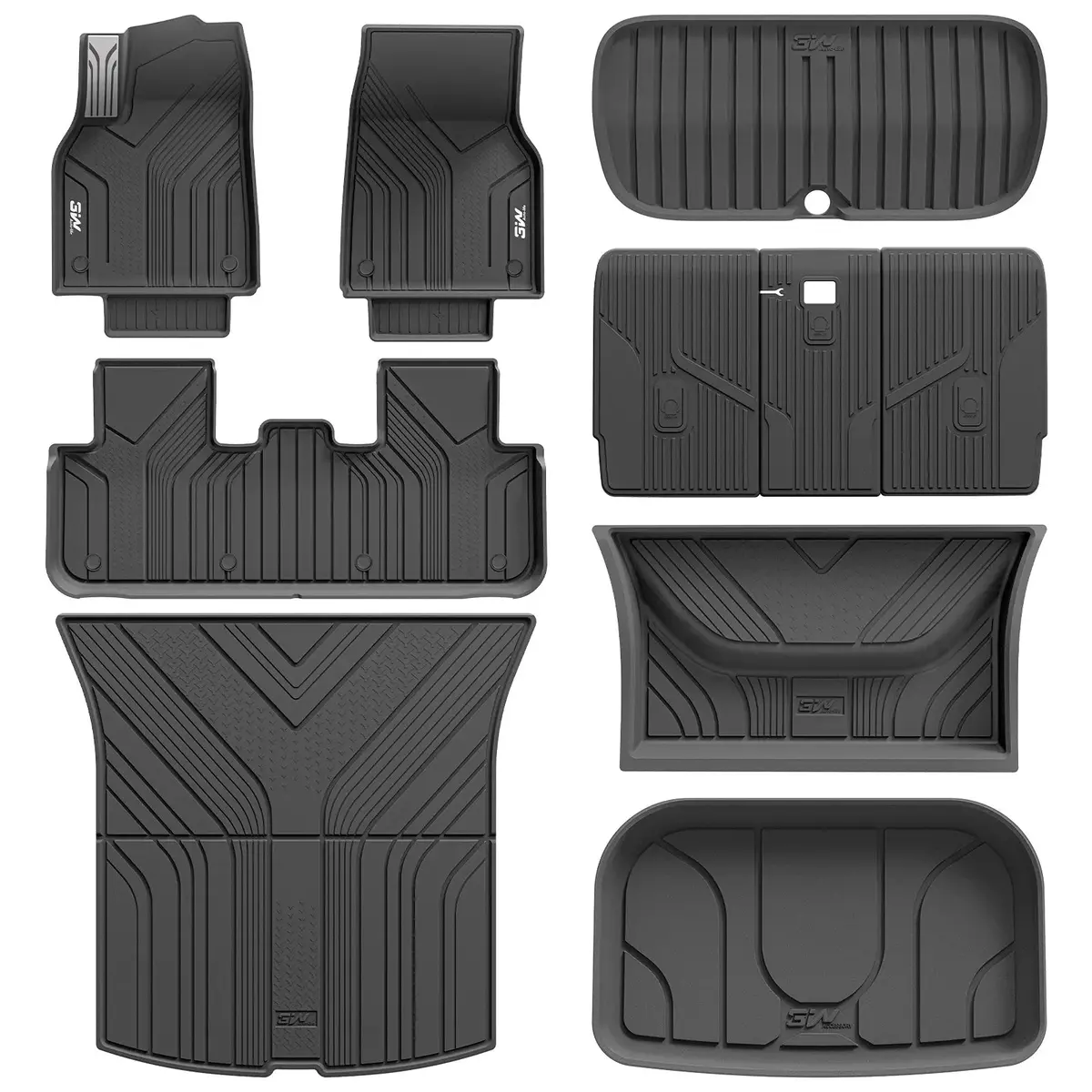 3W Floor Mats / Trunk Mat For Tesla Model Y Juniper 2025-2026 (Not Fit 2026 Model Y Standard Range) Thorex™ All Weather Protection 2