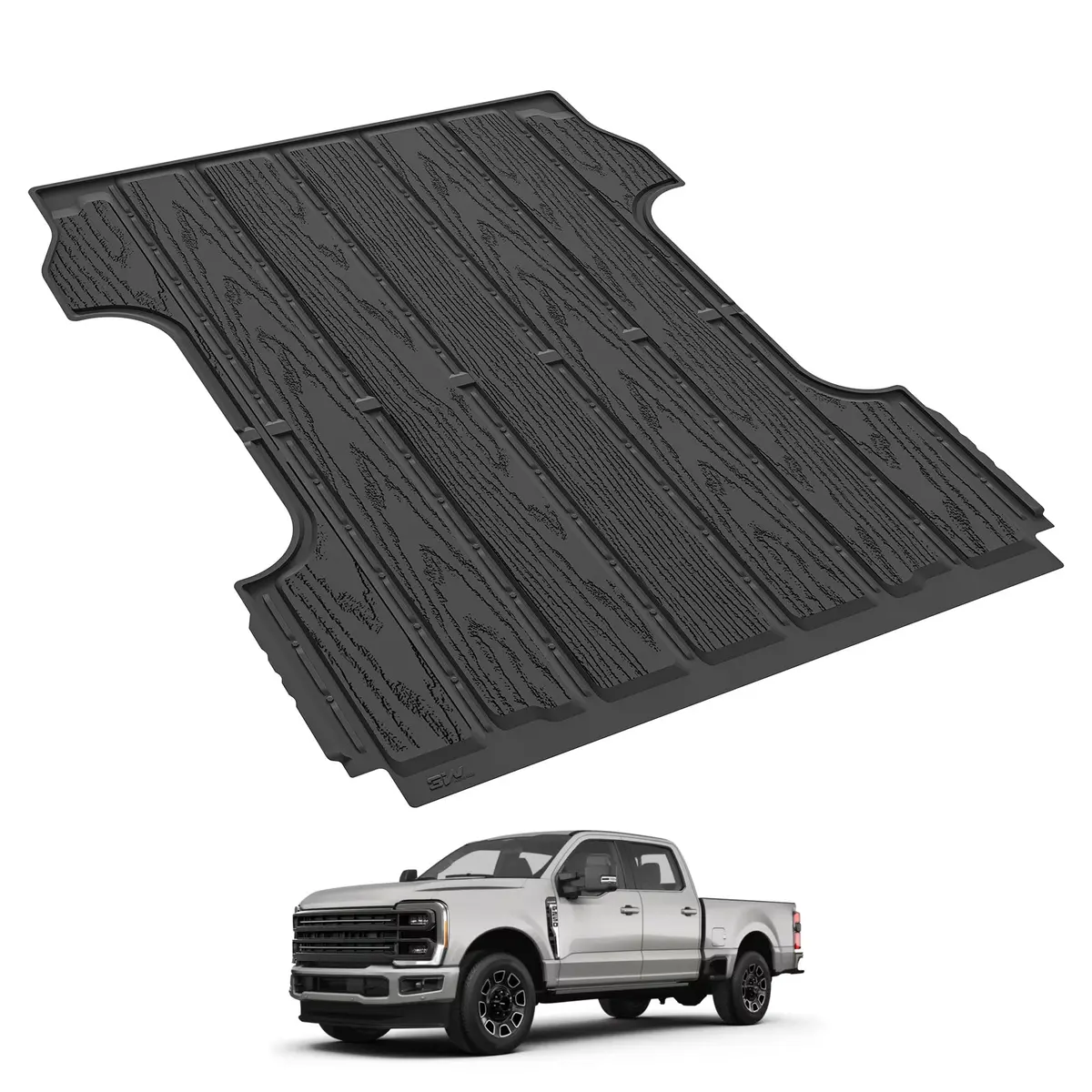 3W Custom Bed Mat Ford F250 F350 F450 F550 2017-2026 Super Duty Crewcab 5.5Ft Thorex™ All-Weather Protection 1