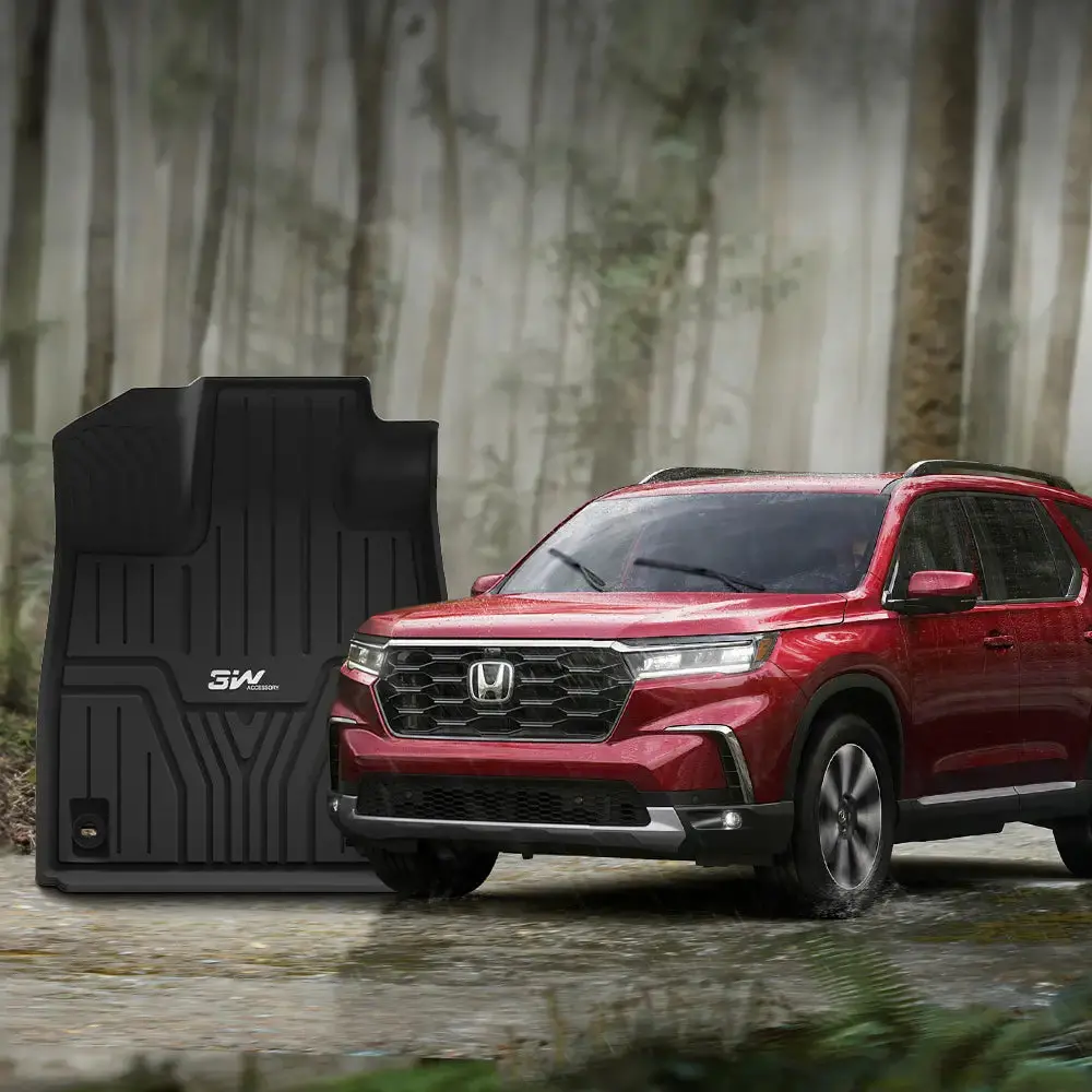 3W Honda Pilot 2023-2026 Custom Floor Mats / Seat Back Mat / Trunk Mat Thorex™ All-Weather Protection 3