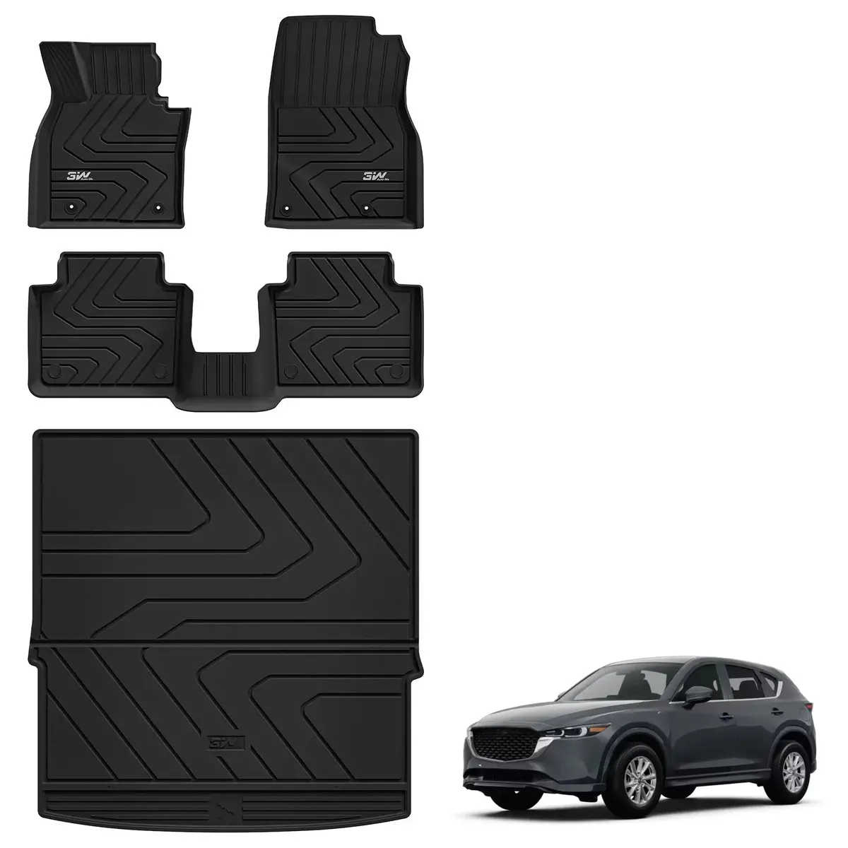 3W Mazda Cx-50 2023-2025 (Gas Models Only) Custom Floor Mats Thorex™ All-Weather Protection 1