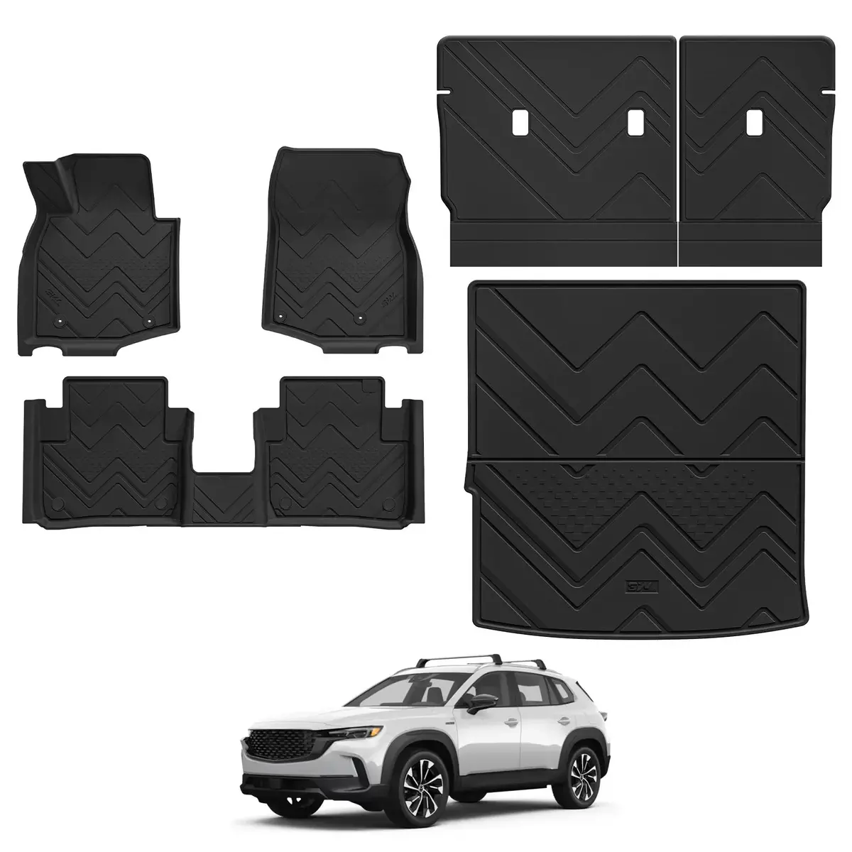 3W Mazda Cx-50 Hybrid 2025-2026 Custom Floor Mats/ Cargo Liner/ Seat Back Protector Lumedge™ All-Weather Protection 1