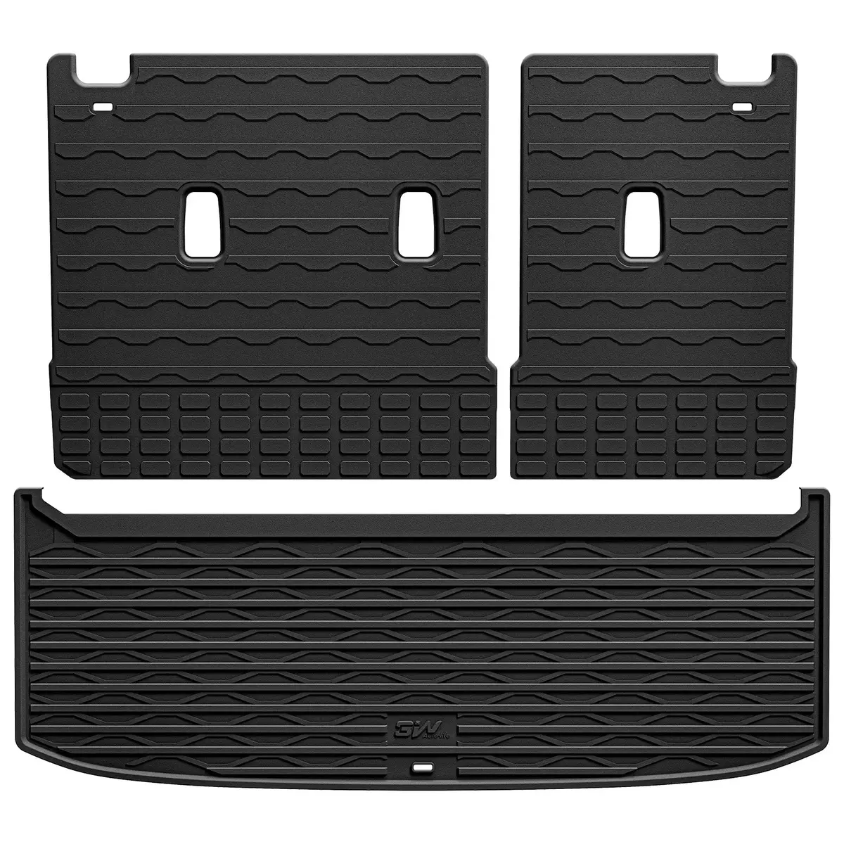 3W Floor Mats For Nissan Pathfinder 8 Seat 2022-2026 Thorex™ All-Weather Protection 3